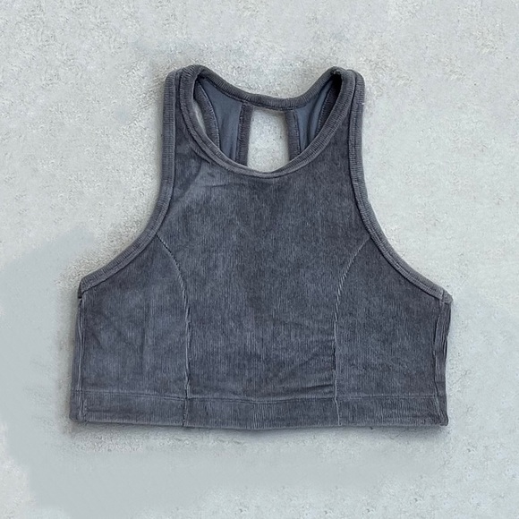 NWOT Aerie High Necked Corduroy Bralette Size Large - Picture 2 of 5